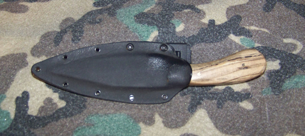Hand Forged Knife: Custom Camp Knife / Maple Handle