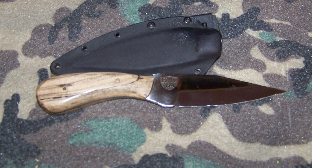 Hand Forged Knife: Custom Camp Knife / Maple Handle