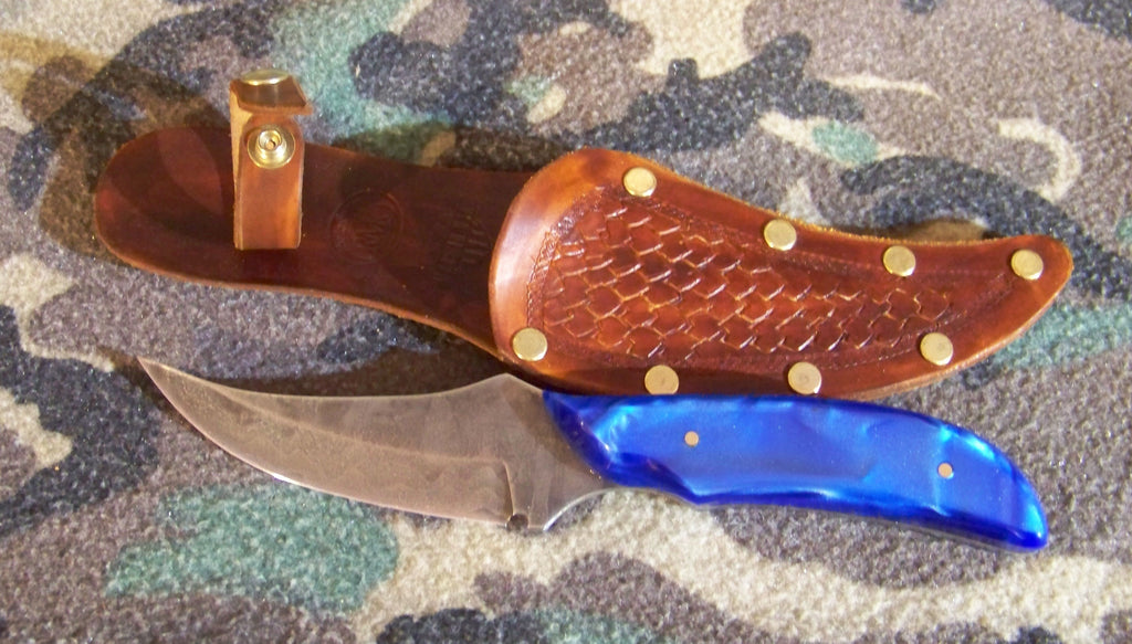 Hand Forged Knife: Custom Damascus Hunting / Skinner