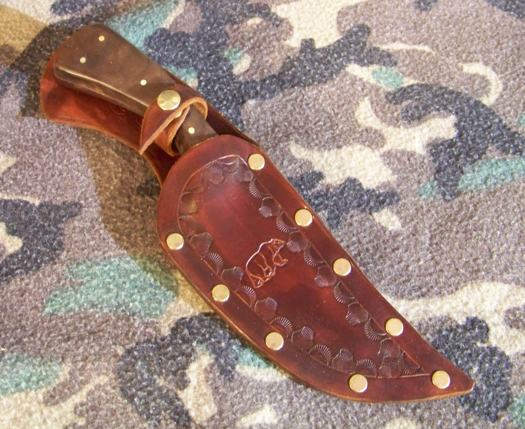 Hand Forged Knife:  Damascus Hunter / Skinner Knife