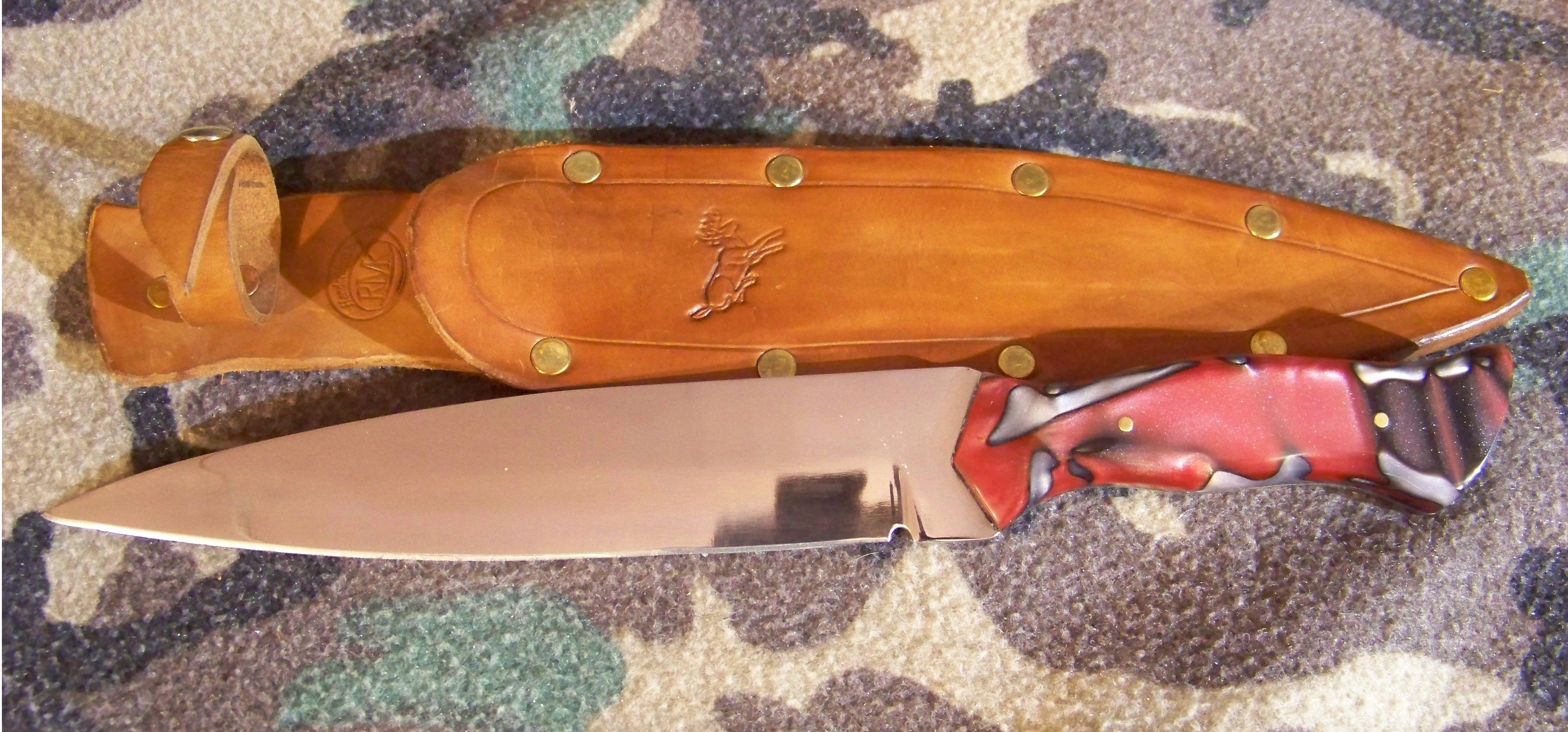 Hand Forged Knife: Meat Cutter Knife / Bowie Style